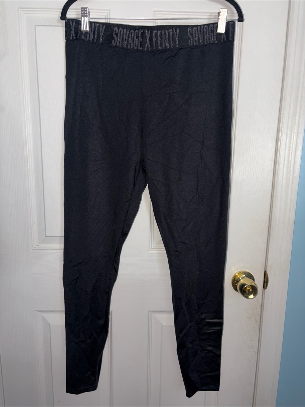 Savage X Fenty Black Logo Waistband Leggings